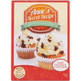 TROPICAL GULA MELAKA COCONUT CUPCAKE PREMIX, Soft and Fluffy. NO Preservatives-Traditional Asian flavour of PALM SUGAR -Rich, Caramel-like aroma.