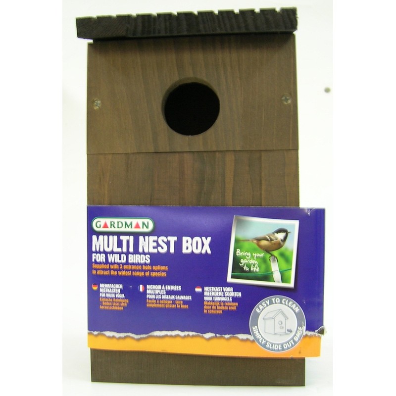 Gardman A04381 Nest Bird Box, Brown, 14x14x24 cm