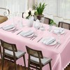 Manyshofu Pink Satin Tablecloth Rectangle 60 x 120 Inch -