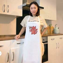 Azeeda 'Cute Welsh Dragon' Unisex Cooking Apron (AP00081706)