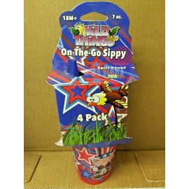 Wild Things On the Go Sippy Cup 4 pk Patriotic Red/Blue Uncle Sam, Lady Liberty
