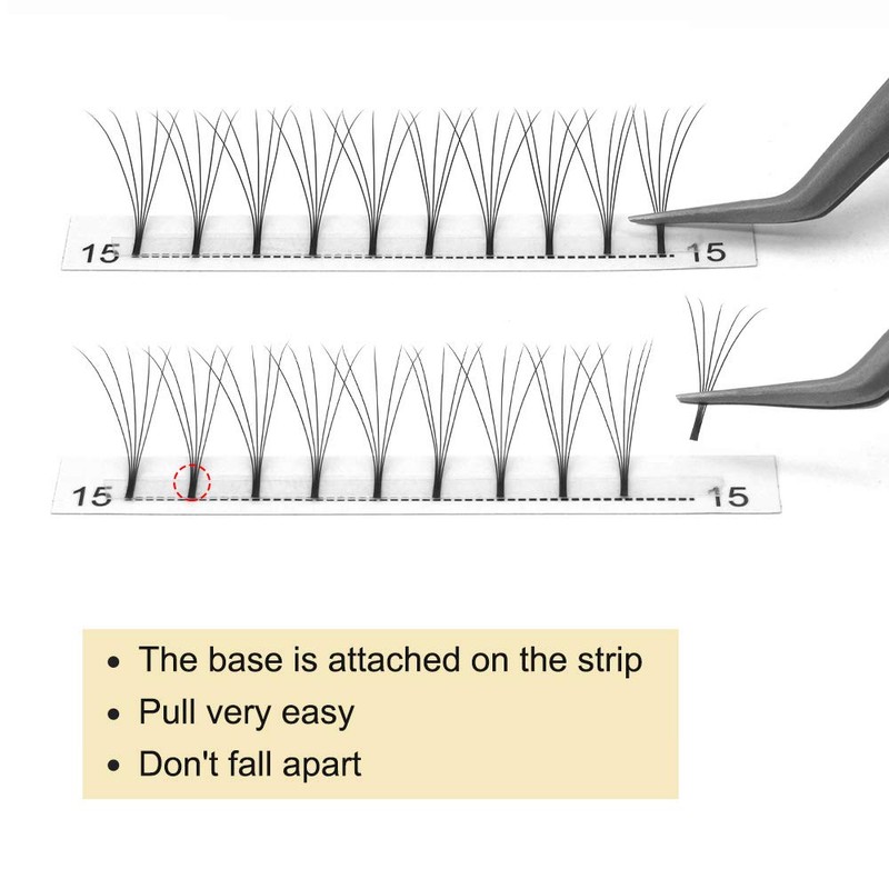 Premade Volume Eyelash Extensions 5D-C-0.07-17 Long Stem Premade Fans Eyelash