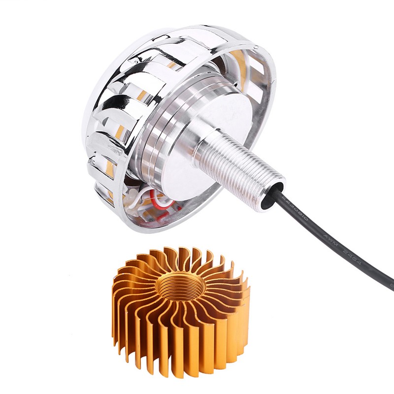 Motorcycle LED Headlight Projector Lens Dual Angel Devil Eye Head