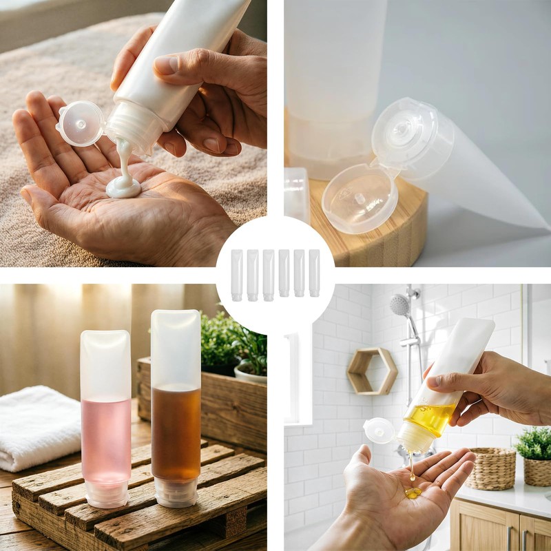 TLDBATICE 6 Flaconi da viaggio 30ml/50ml a prova di perdite,