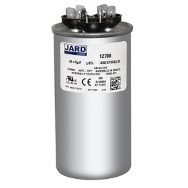 45 + 5 uF x 370 or 440 VAC - Jard # 12788 Round Dual Run Capacitor, Sold Each