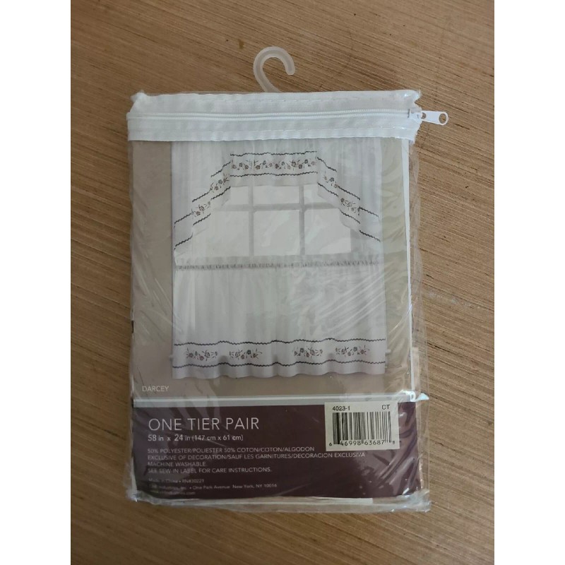 CHF Industries Window Curtains One Tier Pair 58 x 24