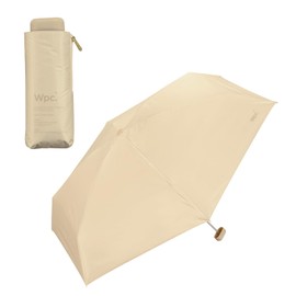 [2025] Wpc. Parasol Sunshade Plain Tiny Beige <100% Shading Ratio/100% UV Reduction/UPF50+, Heat Insulation/Rain or Shine Use>Folding Umbrella, For Commuting to Work or School, Travel, Fashionable