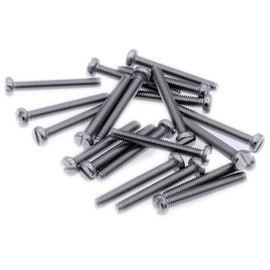 M6 (6mm x 40mm) Slot Cheese Machine Screw (Bolt) - Stainless Steel (A2) (Pack of 20)