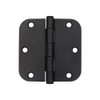 Everbilt 3-1/2 in. x 5/8 in. Radius Matte Black Door