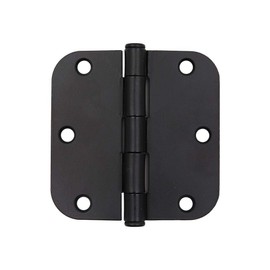 Everbilt 3-1/2 in. x 5/8 in. Radius Matte Black Door Hinge Value Pack (48-Pack) 16640