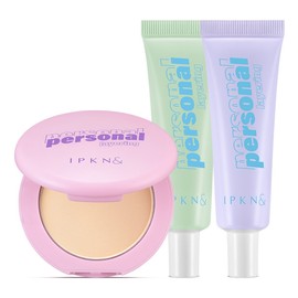 IPKN Personal Tone Correcting Base + Perfume Pact Set / Skin Soothing + Tone Up + Oil Control / 입큰 퍼스널 톤코렉팅 베이스+퍼퓸팩트 세트 피부진정+톤업+유분제거