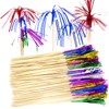 Honbay 100PCS Creative Fireworks Shaped Fruit Sticks Cupcake Picks