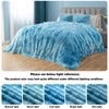 GONAAP Fuzzy Faux Fur Throw Blanket Queen Size Tie-dye Ocean