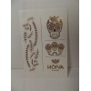 AVION Tequila Margarita Metallic Vinyl Temporary Tattoo Sugar Skull Vines