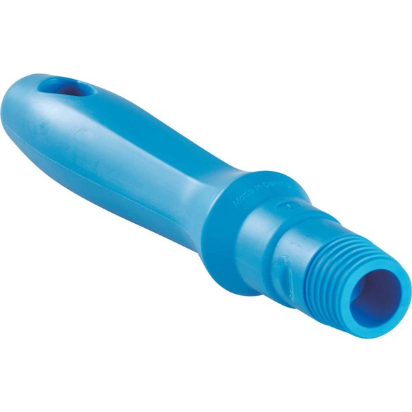 Vikan 29343 6.5" Polypropylene Handle with Threaded Tip, 1-3/16" Diameter, Blue
