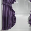 Stoneberry Home Ruffled Shower Curtain Set, Plum