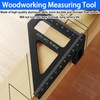 3D Woodworking Square Protractor, Set Square Carpentry, Multi-Angle Measuring Tool