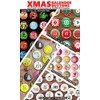 stylebutton® 24 Advent Calendar Buttons: Colourful, Numbered Pin Xmas 2