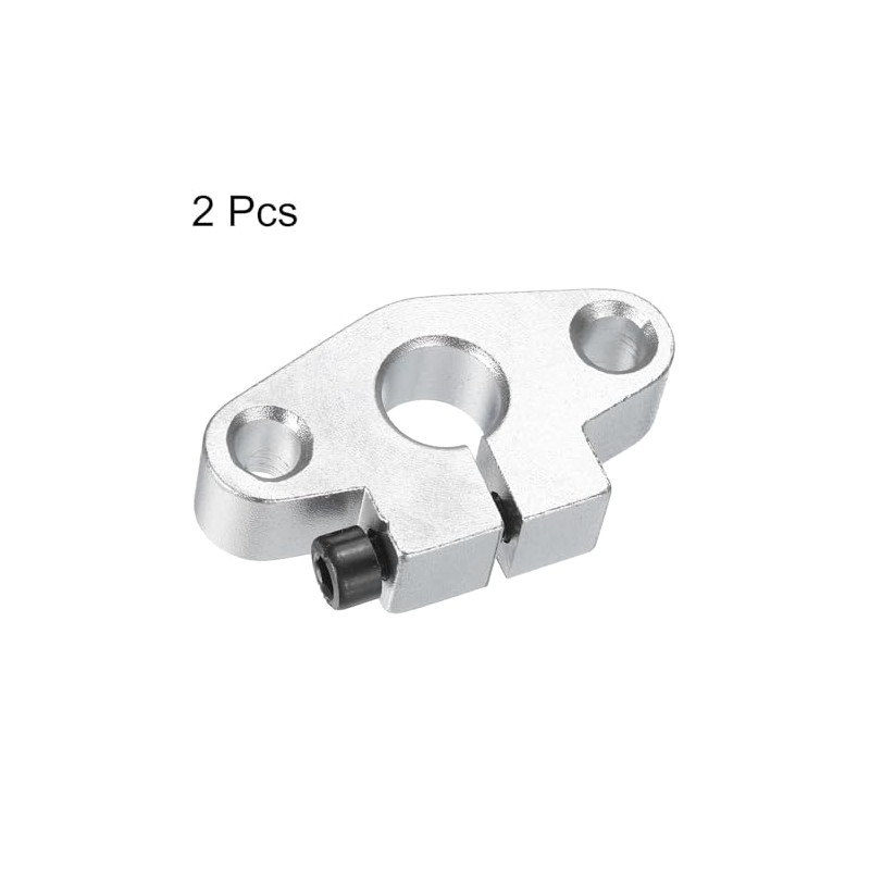 sourcing map 2pcs SHF10 Aluminum Linear Rod Rail Shaft Support