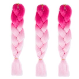 Feibin 30 Colors Wig Extension Set of 3 Braid Gradient Braid Hair Accessories Assorted Wigs Hair Bundles Wigs Hair Extensions Hair Accessories Hair Accessory Hip Hop Reggae Dance Hair Arrangement (35#