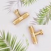 Pexintek 6 Pack Drawer Knobs Gold Modern Solid T Bar