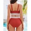 YACUN Women High Waisted Bikini Sets Two Piece Tummy Control