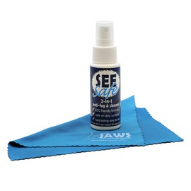 Jaws SEEsafe 2-in-1 Antifog and Cleaner with Cloth in Display Box, 2-Ounce