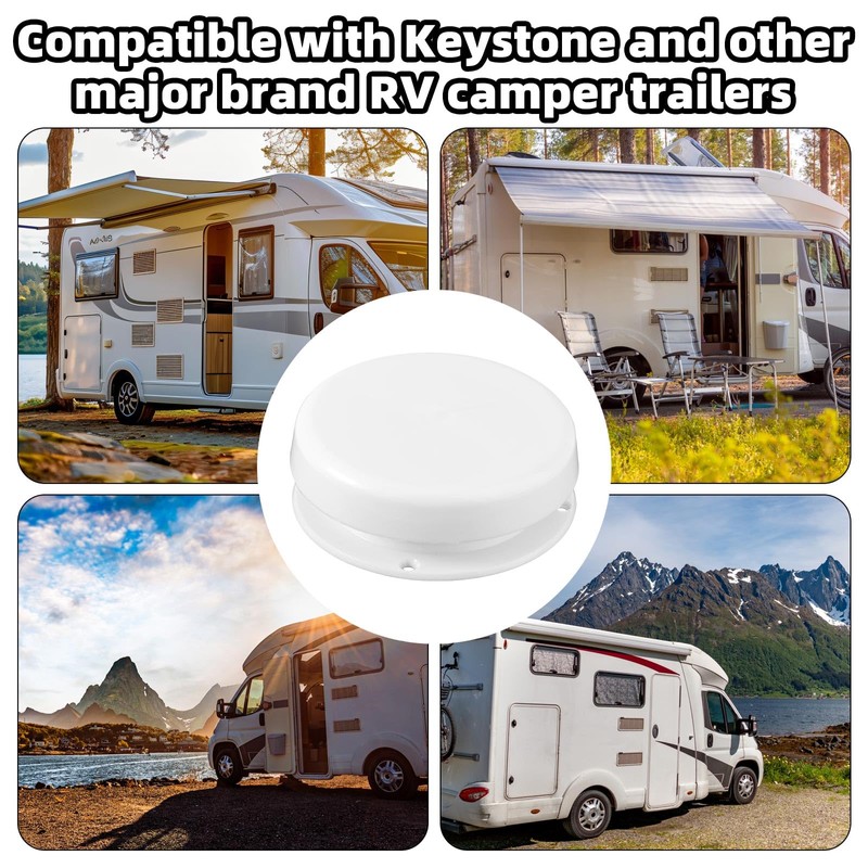 Lyreh RV Roof Mushroom Vent Cover, Plastic Waterproof Ventilation Cap