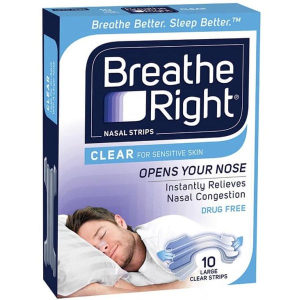 Breathe Right Buy Breathe Right Clear Nasal Strips Large 10