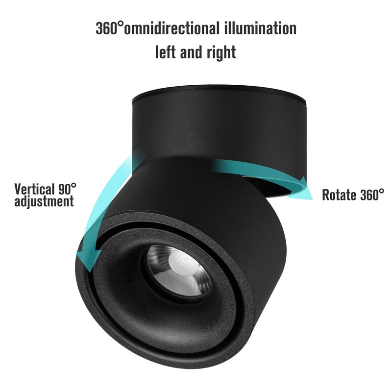 LED Ceiling Spotlight - Wall Light 360°Adjustable Ceiling Downlight COB