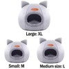XL Gray Plush Cat Cave Bed for Indoor Cats –