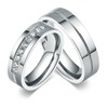 Bishilin Engagement Rings Pair Rings Set, Women's Men's Rings Stainless