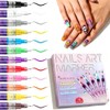 12 Rotuladores para Uñas 3D Secado Rápido, Decoración Nail Art