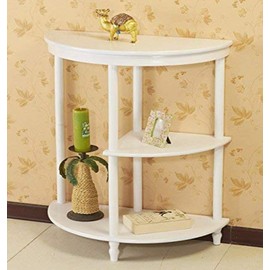 Frenchi Home Furnishing Half Moon Console Table, White