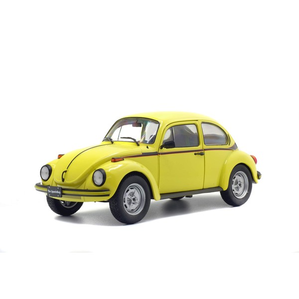 Solido VW Beetle Sport 1974 Model Car 1:18 Scale Yellow