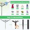 GOCEZIA Outdoor Umbrella Drying Rack, 4-Aluminum Arms Folding Rotary Dryer