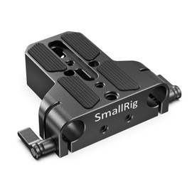 SMALLRIG Kamera-Grundplatte mit Stangenschienenklemme, Grundplatte für Sony A6500 A6600 A6300, für Panasonic GH5 GH6, für Sony A7-Serie, für Canon R5 R6, beide für Kameras und Käfige - 1674