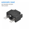 sourcing map Circuit Overload Protector 15A AC125/250V DC32V Automatic Reset