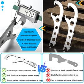 Bucket Opener Paint Can Opener Tool 5 Gallon Lid Opener Remover Wrench Manual Can Opener Spanner for Home Industrial Use Portable Multi-Size Multifunctional Adjustable Wrench 2pcs