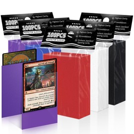 Mlikero 5-Color Soft Card Sleeves, 66 x 91 mm Standard Size Trading Card Sleeves Fit for MTG, TCG, Trading Cards, Sports Cards, Game Cards
