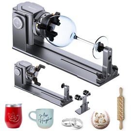 Algolaser 4 in 1 Laser Rotary Roller - Y-axis Rotary Chuck for Laser Engraver,180° Adjustable Jaw Chuck Rotary for Engraving Tumblers, Bottles & Cylindrical Objects Suitable for DIY KIT MK2/Alpha MK2