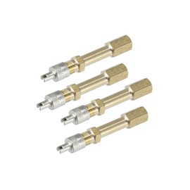 INFINAUTO 4pcs 50mm/1.97" Long Brass Auto Tire Valve Extension Adaptor Air Tyre Stem Extender Inflation Stright Bore for Car Motorcycle Bike Mower Scooter Car Parts Stylish Design