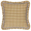 furn. Maude Gingham Cotton Piped Cushion Cover, Gold
