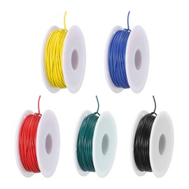 MECCANIXITY 28AWG Wire 28 Gauge Electrical Wire, PVC 1007 Stranded Wire Hook Up Wire Tinned Copper Wire 100m(328ft) 5 Colors for DIY Wiring Applications