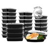 Snap Pak Rectangular Food Storage Set of 25 - Black