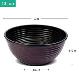 RICH ATLAS 2 Pack 10 Inch Plant Pots,Durable Decorative Flower Pots Planters with Drainage Hole for Indoor and Outdoor Plants,Flowers,Succulents, Purple