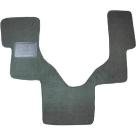 Auto Mat Store One-Piece Front Carpet Floor Mat with Serge Edges and Heel Pad Compatible with 2006-2014 Ford E-Series RV Chassis Custom Length - Gray