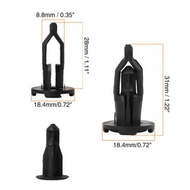 X AUTOHAUX 20pcs Push Type Fastener Rivet Retainer Clips for Toyota Corolla Camry RAV4 52161-16010