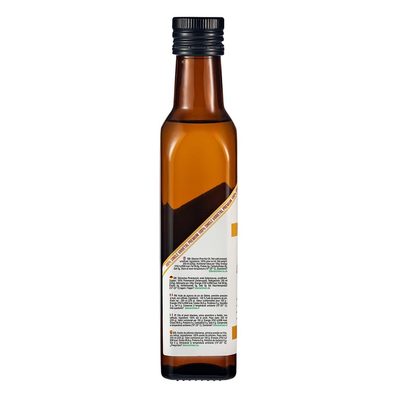 Siberian Green Pine Nut Oil – 250ml Single Varietal Pine