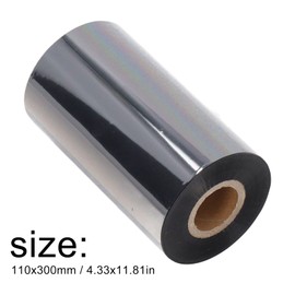 Ausla Thermal Transfer Tape, Thermal Transfer Tape, Printer Sticker, Barcode Tape for Barcode Printing - Clear and Durable (110 mm x 300 m)